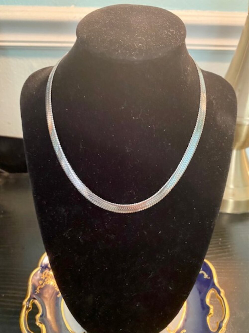 Silver Herring Bone